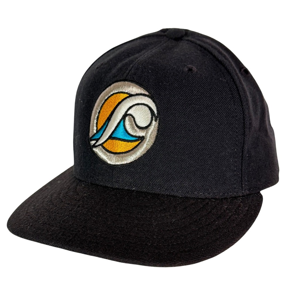 Vtg West Michigan Whitecaps New Era 59Fifty Baseball Cap Fitted Wave Logo Size 7